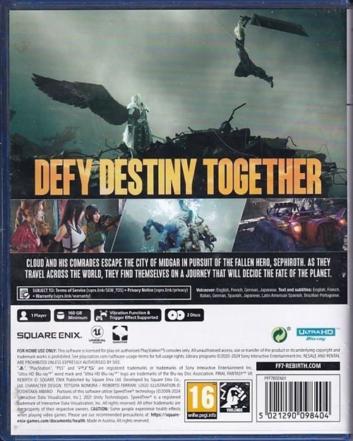 Final Fantasy VII Rebirth - PS5 (A Grade) (Genbrug)
